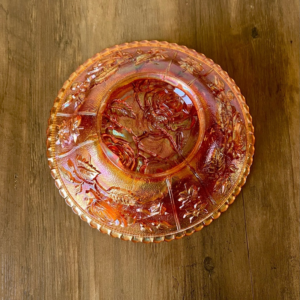 Imperial Carnival Glass Open Rose Bowl - Picture 5 of 12